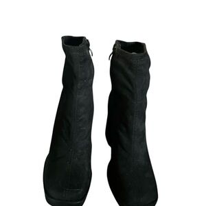 Pink Kiss Black Ankle Boots